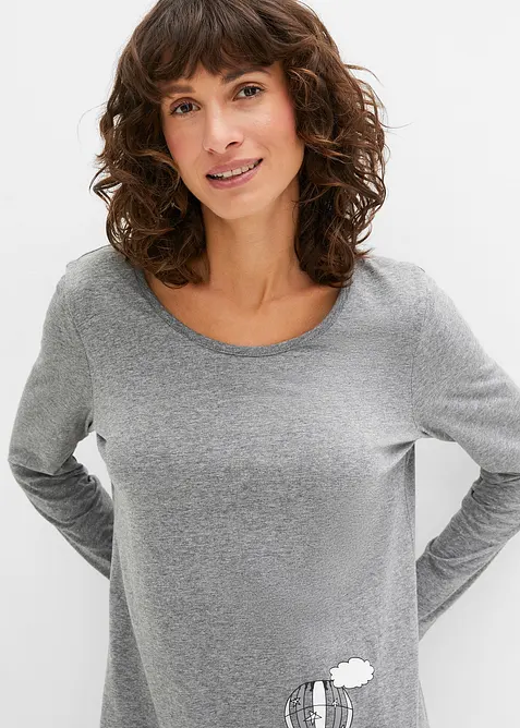 Kurzes Nachthemd mit langen Ärmeln, bonprix