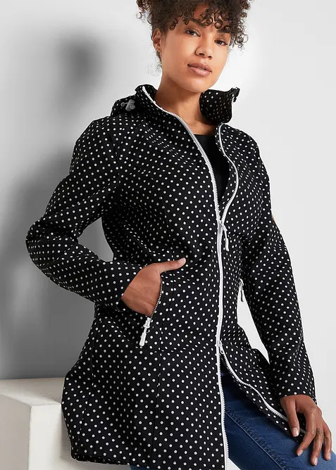 Leichte, wasserabweisende Softshell-Langjacke, bonprix