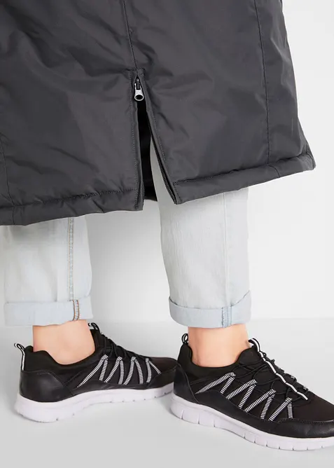 wasserdichter Outdoor-Mantel mit Fellimitat, bonprix