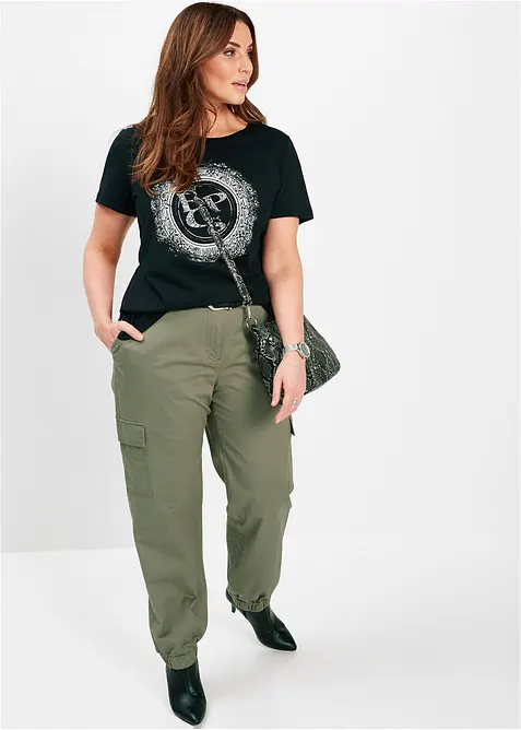 Cargo-Hose aus Baumwolle mit Stretch, bonprix