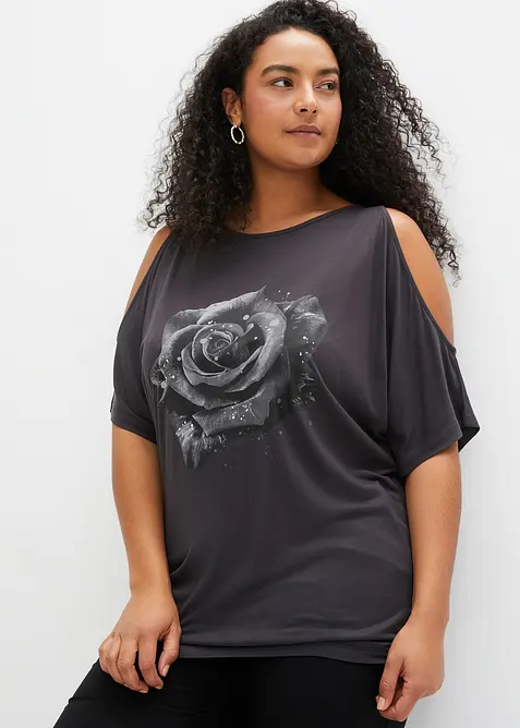 Cold-Shoulder-Shirt aus Viskose, bonprix