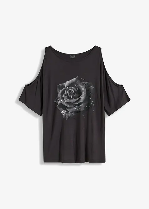 Cold-Shoulder-Shirt aus Viskose, bonprix