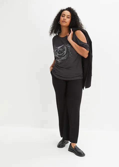 Cold-Shoulder-Shirt aus Viskose, bonprix