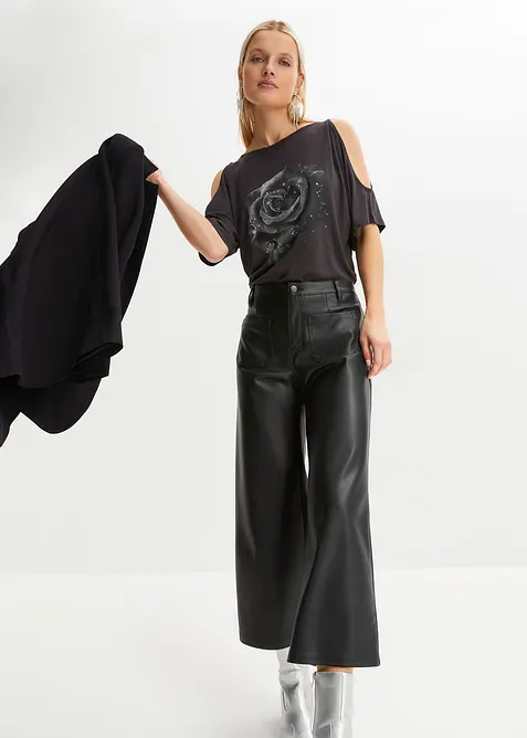 Cold-Shoulder-Shirt aus Viskose, bonprix