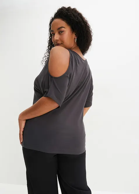 Cold-Shoulder-Shirt aus Viskose, bonprix