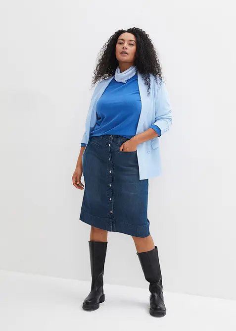 Jeansrock Mid Waist, Stretch, bonprix