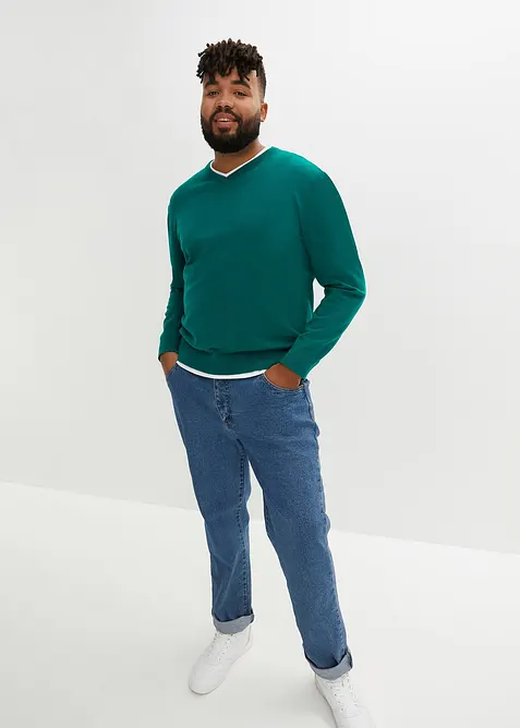 Feinstrickpullover aus weichem Baumwollmix, bonprix
