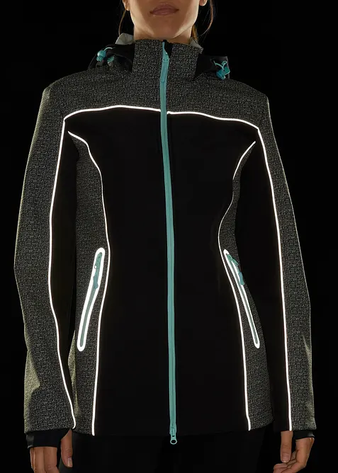 wasserabweisende Softshelljacke mit reflektierenden Details, bonprix