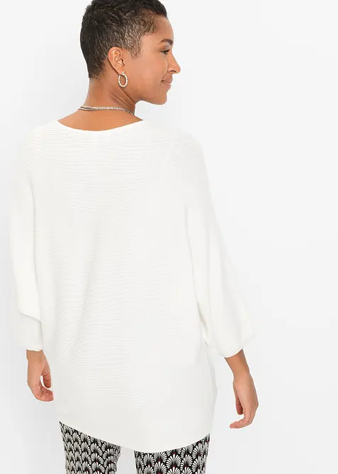 Pull côtelé oversize en viscose mélangée, bonprix