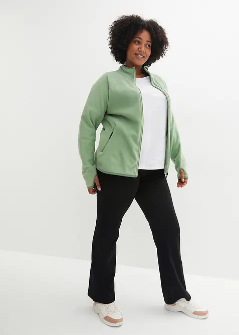 Fleecejacke mit Reißverschluss-Taschen, bonprix