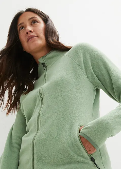 Fleecejacke mit Reißverschluss-Taschen, bonprix