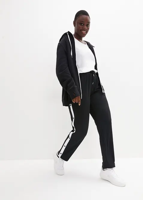 Jogginghose mit Druckkn&ouml;pfen, schnelltrocknend, bonprix