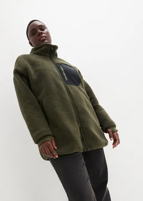 Teddy-Fleece Jacke, bonprix