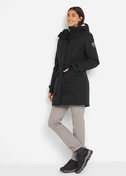wasserdichte Funktions-Parka mit Teddyfleece in der Kapuze, bonprix