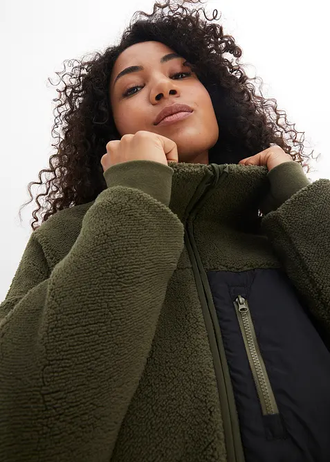 Teddy-Fleece Jacke, bonprix