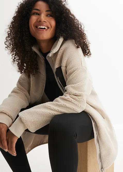 Teddy-Fleece Jacke, bonprix