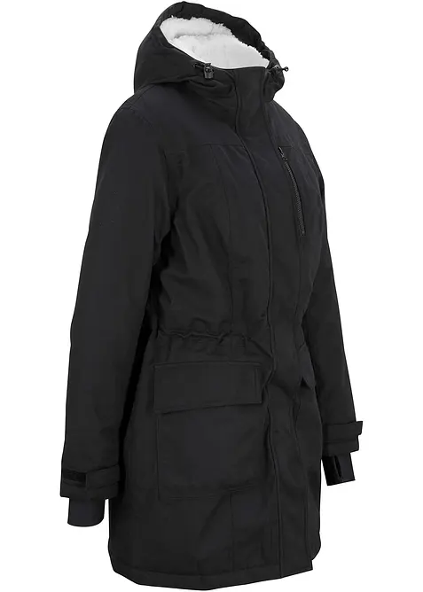 wasserdichte Funktions-Parka mit Teddyfleece in der Kapuze, bonprix