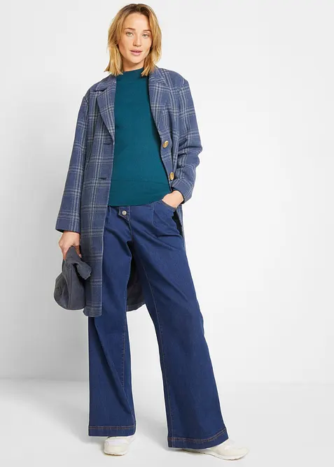 Pull basique en fine maille à col montant, bonprix