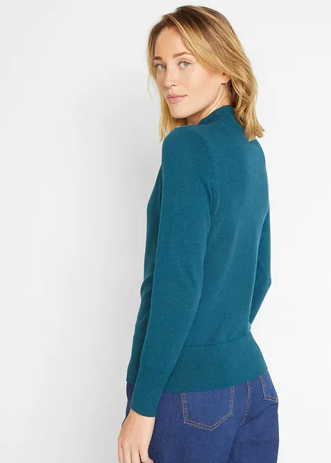 Pull basique en fine maille à col montant, bonprix