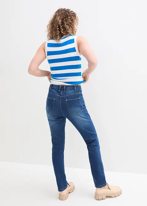 Jean boyfriend taille mi-haute, extensible, bonprix
