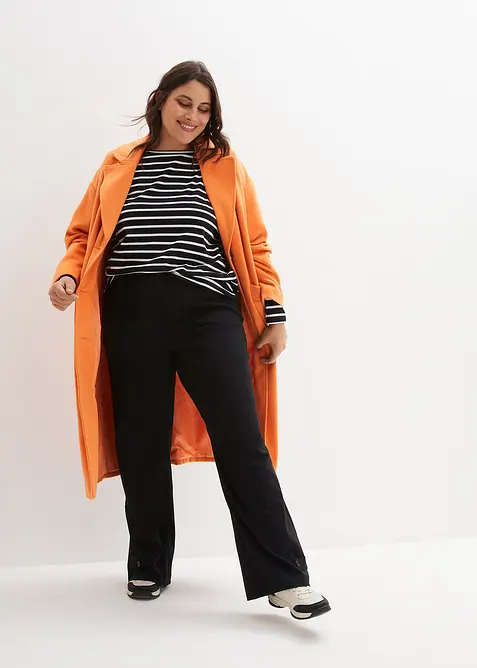 Pantalon en bengaline extensible à taille élastiquée, bonprix