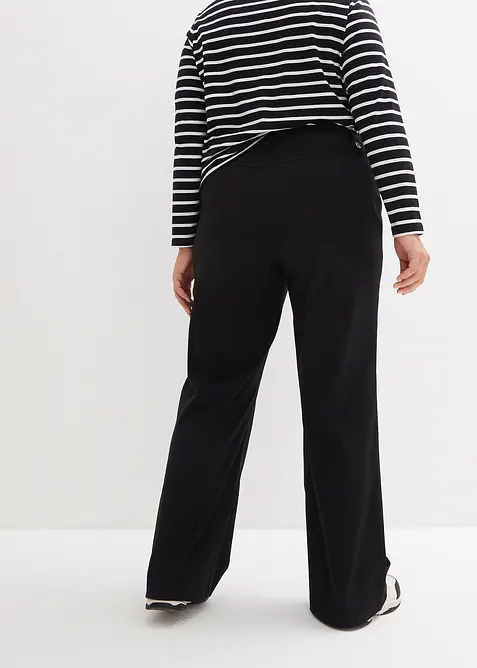 Pantalon en bengaline extensible à taille élastiquée, bonprix