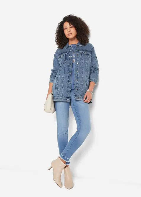 Veste en jean extensible, coupe boyfriend, bonprix