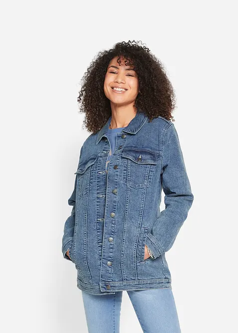 Veste en jean extensible, coupe boyfriend, bonprix
