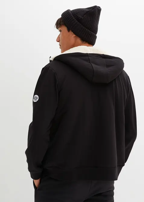 Sweat zippé doublé sherpa, bonprix