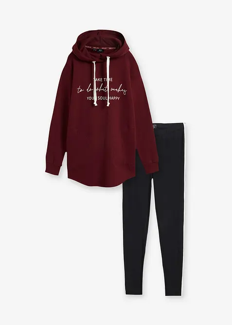 Jogginganzug mit Long-Sweatshirt und Leggings (2-teilig), bonprix