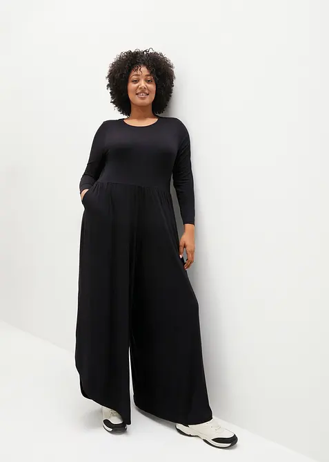 Sport-Jumpsuit aus fließender Viskose, bonprix