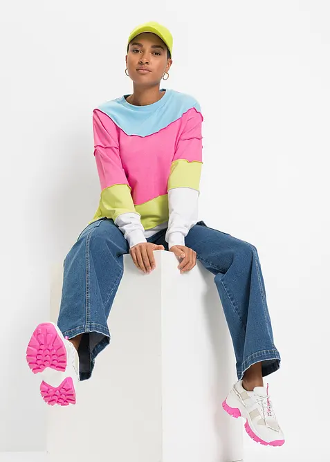 Sweatshirt aus weichem Baumwoll-Mix, bonprix