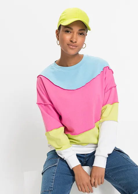 Sweatshirt aus weichem Baumwoll-Mix, bonprix