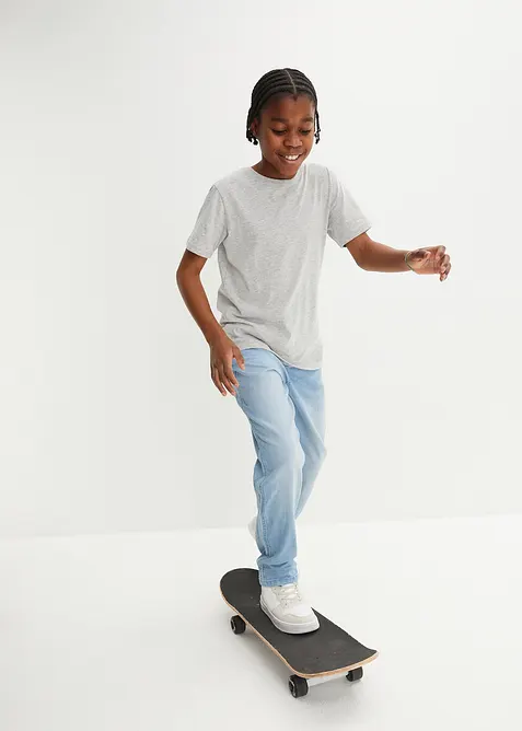 Loose-Fit Stretch-Jeans mit verstellbarem Bund, Straight, bonprix