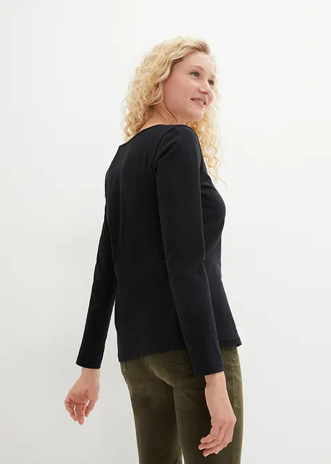 Figurbetontes Langarmshirt (2er Pack), bonprix