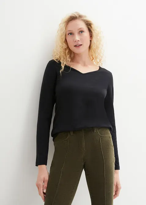 Figurbetontes Langarmshirt (2er Pack), bonprix