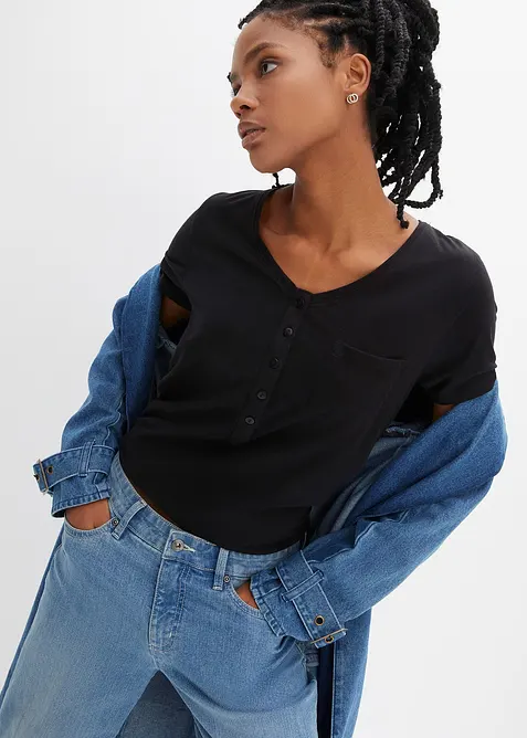 T-Shirt aus Baumwoll-Viskose-Mix, bonprix