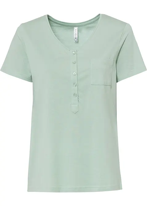 T-Shirt mit Knopfleiste, bonprix