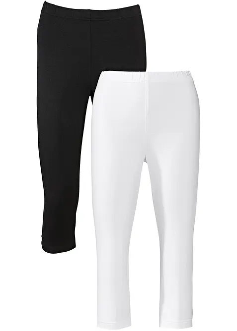 Schmal geschnittene Capri-Leggings (2er Pack), bonprix