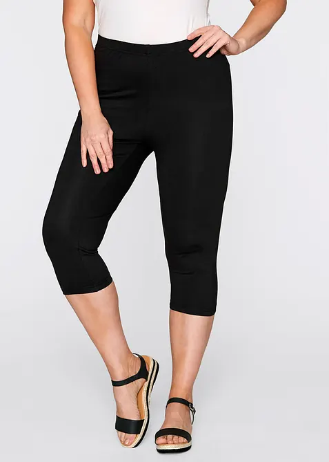 Schmal geschnittene Capri-Leggings (2er Pack), bonprix