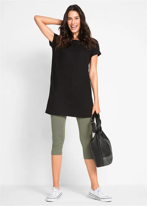 Schmal geschnittene Capri-Leggings (2er Pack), bonprix