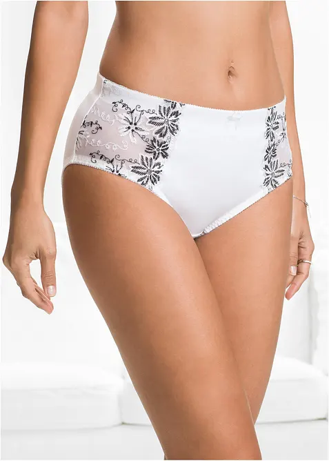 Formslip mit zarter Stickerei (2er Pack), bonprix