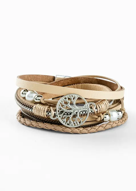 Bracelet à enrouler avec pendentif arbre de vie, bonprix