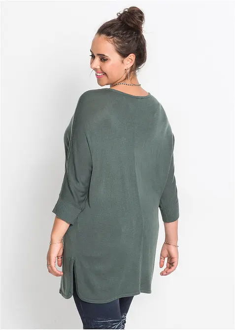 Feinstrickpullover mit 3/4 Arm, bonprix