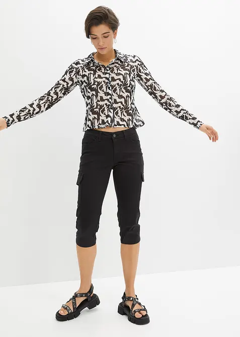 Capri-Hose aus elastischem Baumwoll-Mix, bonprix