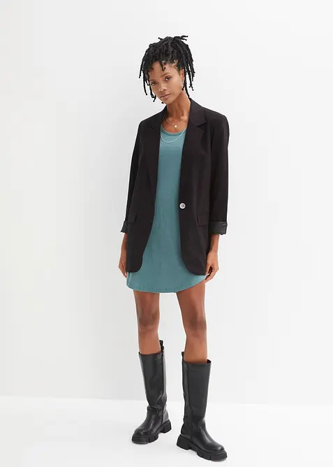 Shirtkleid aus Baumwolle mit Spitze, bonprix