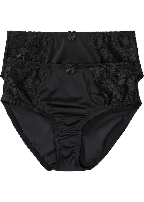 Maxislip mit zarter Spitze (2er Pack), bonprix