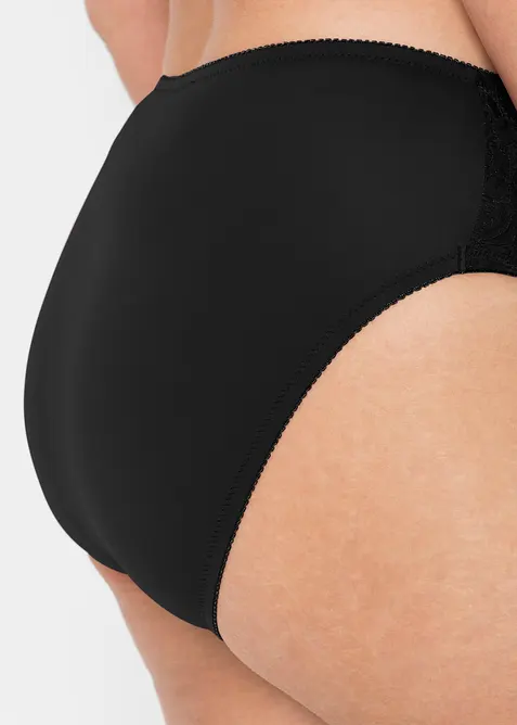 Lot de 2 slips maxi avec dentelle, bonprix