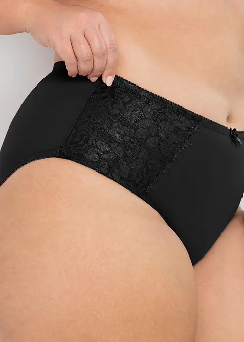 Lot de 2 slips maxi avec dentelle, bonprix