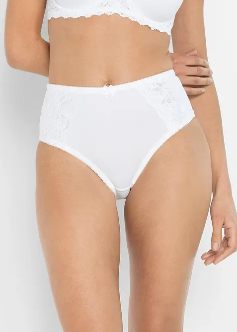 Maxislip mit zarter Spitze (2er Pack), bonprix